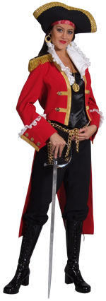 Unbranded Fancy Dress Costumes - Adult Admiral` Coat - Red Extra Small