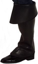 A pair of leather look boot tops ideal for pirate, Musketeer, Santa and similar.