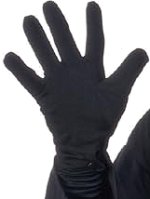 Fancy Dress Costumes - Adult BLACK Gloves