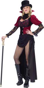 Unbranded Fancy Dress Costumes - Adult Burlesque Victorian Vampiress Small - Medium