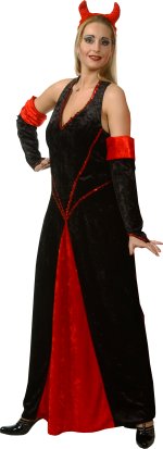 Unbranded Fancy Dress Costumes - Adult Deluxe Devil Dress Dress 10 to 12