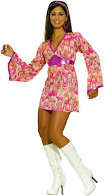 Unbranded Fancy Dress Costumes - Adult Flower Power Dress Extra Small to Small