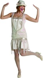 Unbranded Fancy Dress Costumes - Adult Gatsby Girl Flapper IVORY