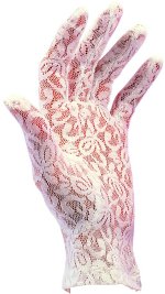Unbranded Fancy Dress Costumes - Adult Ladies White Lace Gloves