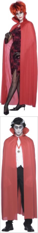 Unbranded Fancy Dress Costumes - Adult Long Red Cape with Collar