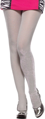 Unbranded Fancy Dress Costumes - Adult Lurex Tights Silver