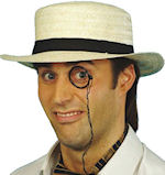 Unbranded Fancy Dress Costumes - Adult Male Straw Boater
