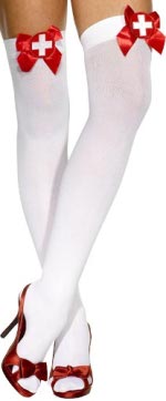 Unbranded Fancy Dress Costumes - Adult Nurse Thigh High Stockings