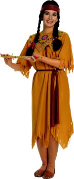 Fancy Dress Costumes - Adult Pocahontas Dress 10 to 14