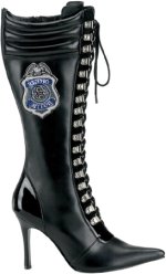 Unbranded Fancy Dress Costumes - Adult Police Boots with Badge X Small (US Size 6)