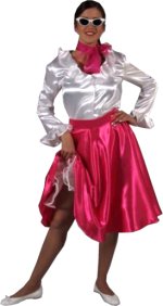 Unbranded Fancy Dress Costumes - Adult Rock N`Roll Pink Dress Small