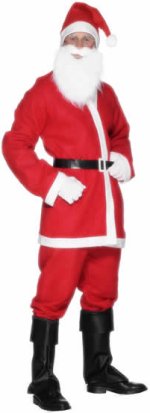 Unbranded Fancy Dress Costumes - Adult Santa Suit - 5 Piece Budget