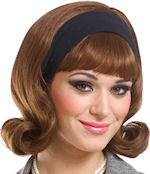 Unbranded Fancy Dress Costumes - Adult Wig with Detachable Headband - Brown