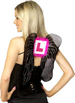 Unbranded Fancy Dress Costumes - Black and Silver Hen Night L-Plate Wings