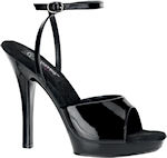 Unbranded Fancy Dress Costumes - Black Patent Sandals Shoe Size 7