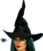 Unbranded Fancy Dress Costumes - Black Witch Hat And Velour Spider