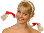 Unbranded Fancy Dress Costumes - BLONDE Plaits On Wired Headband