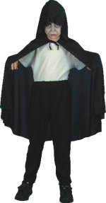 Unbranded Fancy Dress Costumes - Boy Black Hooded Ghoul Cape