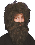 Unbranded Fancy Dress Costumes - Caveman Wig and Beard Set in Brown