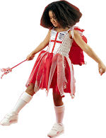 Official licenced England Football Fairy costume includes dress with embroidered crest, detachable w