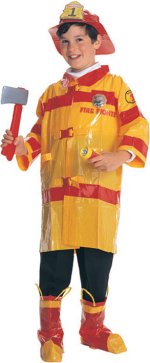 Unbranded Fancy Dress Costumes - Child Fire Fighter YELLOW Age 3-4