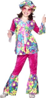 Unbranded Fancy Dress Costumes - Child Flower Power Hippie Small
