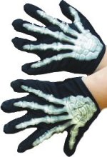Fancy Dress Costumes - Child Glow in Dark Skeleton Gloves