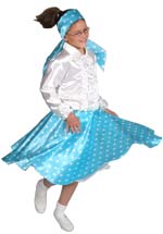 Unbranded Fancy Dress Costumes - Child Rock ` Roll Skirt - Blue Small