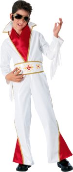 Unbranded Fancy Dress Costumes - Child WHITE Elvis Rockstar Age 3-4