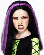 Unbranded Fancy Dress Costumes - Child Witch Wig with Purple Streaks