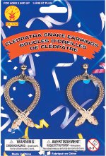 Unbranded Fancy Dress Costumes - Cleopatra Snake Earrings