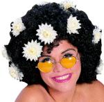 Fancy Dress Costumes - Curly Wig With Daisies