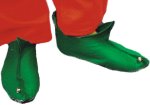 Pair of Elf shoes with bells on the toes. Made of felt look and feel uppers and man made sole.