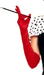 Unbranded Fancy Dress Costumes - Extra Long Deluxe RED Satin Gloves