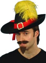 Unbranded Fancy Dress Costumes - Felt Pirate Captain Hat With Plume and Buckle