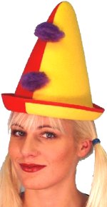 Fancy Dress Costumes - Felt Pointed Clown Hat