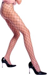 Unbranded Fancy Dress Costumes - Fence Net Tights Black