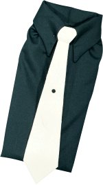 Fancy Dress Costumes - Gangster Black Shirt Front and White Tie