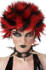 Unbranded Fancy Dress Costumes - Glitter Punk Wig RED/BLACK