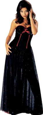 Fancy Dress Costumes - Gothic Madame Vampiress Dress 6 to 8