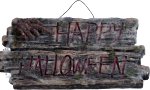 Unbranded Fancy Dress Costumes - Happy Hallowen Wood Effect Sign