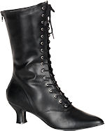 Black Victorian style boots.