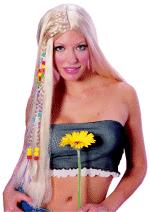 Fancy Dress Costumes - Long Hair Plait Wig With Beads