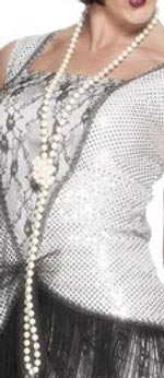 Fancy Dress Costumes - Long Pearl Necklace