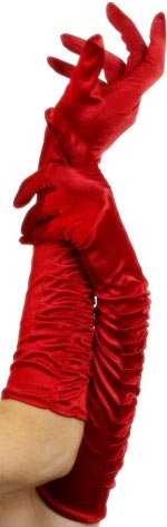 Unbranded Fancy Dress Costumes - Long Red Temptress Gloves