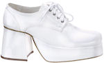 Unbranded Fancy Dress Costumes - Men` Platform Shoes - White Extra Large