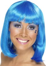 Fancy Dress Costumes - Neon Party Wig BLUE