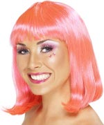 Fancy Dress Costumes - Neon Party Wig PINK