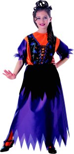 This value costume consists of one piece dress with overskirt, elasticated waist and sleeves, plus p