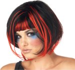 Unbranded Fancy Dress Costumes - Party Girl Wig - Red/Black